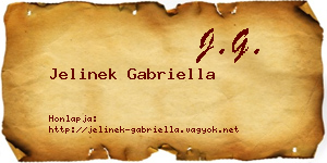 Jelinek Gabriella névjegykártya